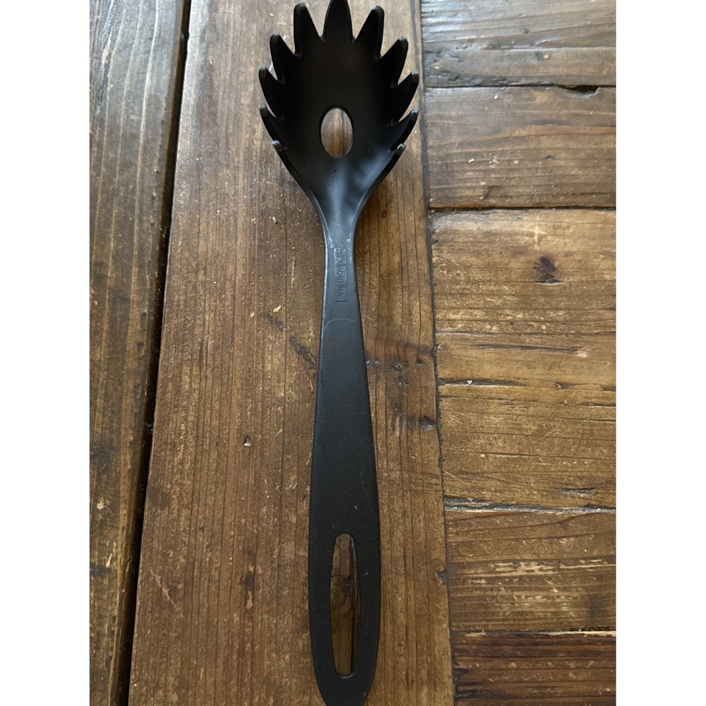 Tramontina Plastic Black Pasta Spoon Server Utensil Cooking Made‎ in Brazil